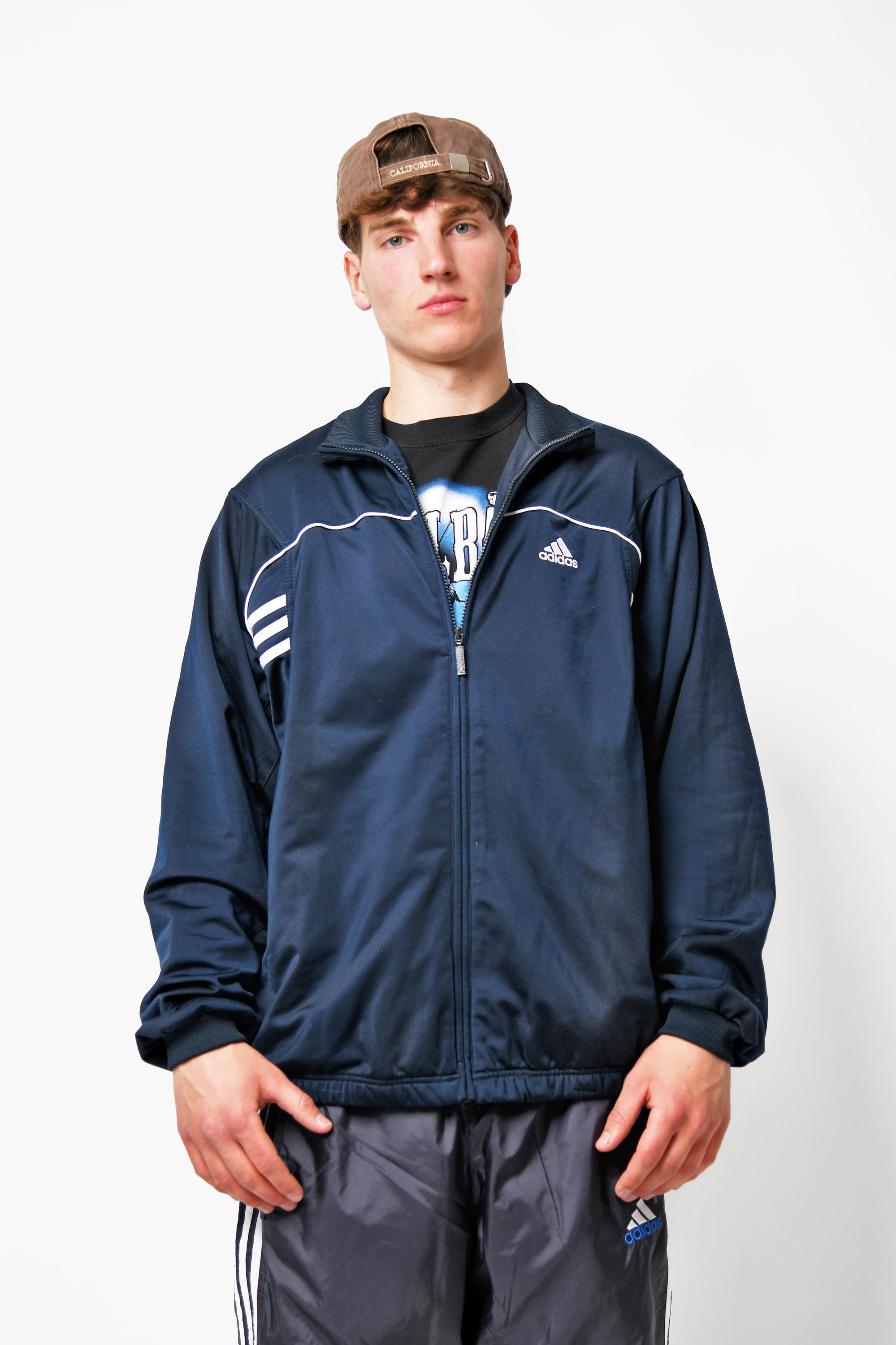 Vintage Y2K ADIDAS Sports Jacket Navy Blue Colour | Men 00s