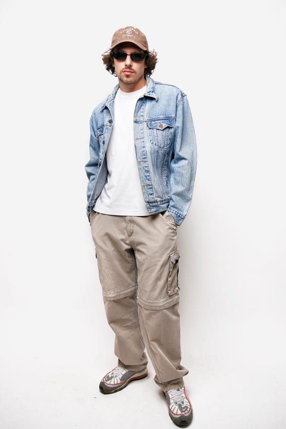 90's Denim Jacket for Men | Old School Vintage Light Blue