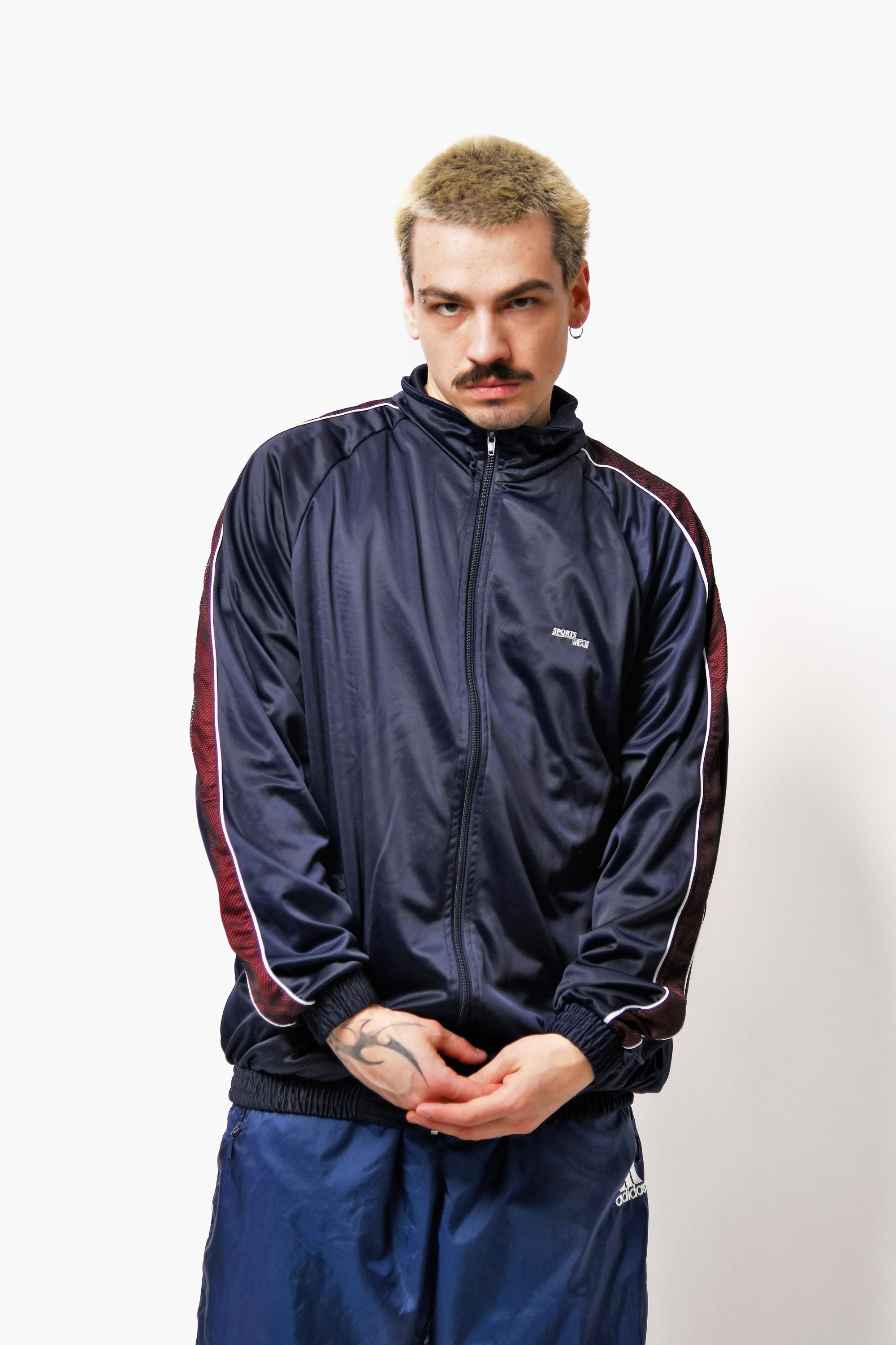 Vintage Y2K Sport Jacket Navy Dark Blue Colour | Men's 00s 2000s