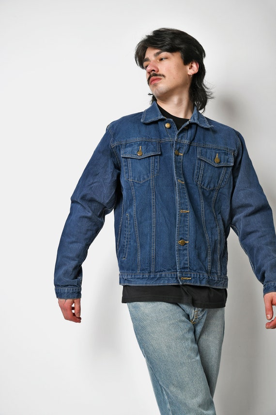 Vintage denim jacket men in dark blue wash | Old … - image 3