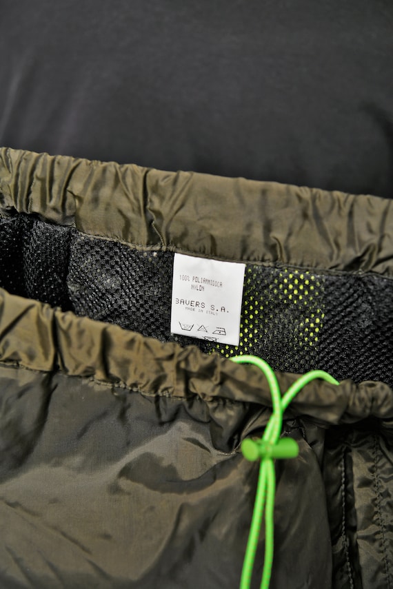 Vintage Versace Sport Nylon Pants Green | Deadstock 00s Y2K