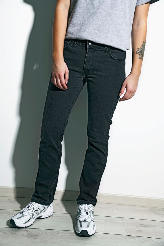 Vintage LEE Women's Black Jeans Marion Straight Leg - Etsy Sweden