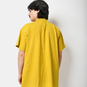PUMA vintage t-shirt in yellow for men | 90s retro Old School tee | 1990s vintage sports shirt man | Active streetwear men's | XL/XXL size image 5
