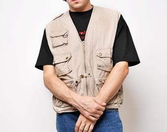 Veste Canadienne Gilet Vintage Pacific Sportswear Marron - Taille L Homme, Années 60-70, Pour Pêche Vêtement Rétro Travail Extérieur