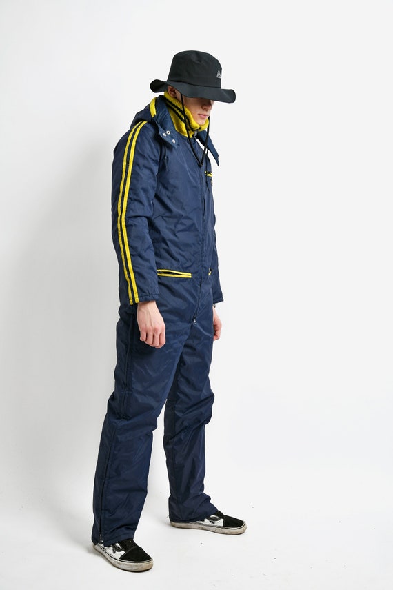 Vintage 80s winter ski suit mens blue | Retro 70s… - image 1