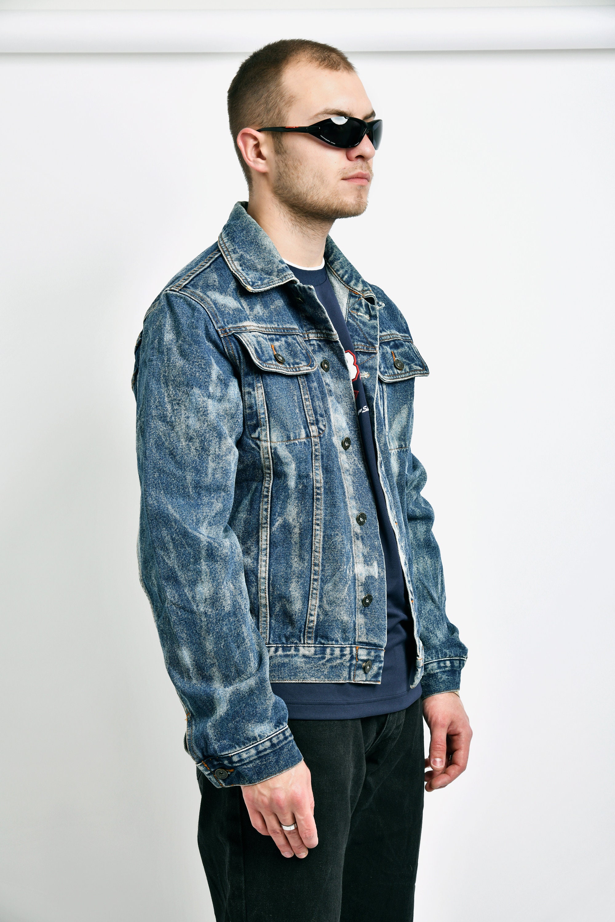 STONE  jacket　90s Vintage Men's Stone Island Raso-R Windstopper 3L Jacket Navy Blue