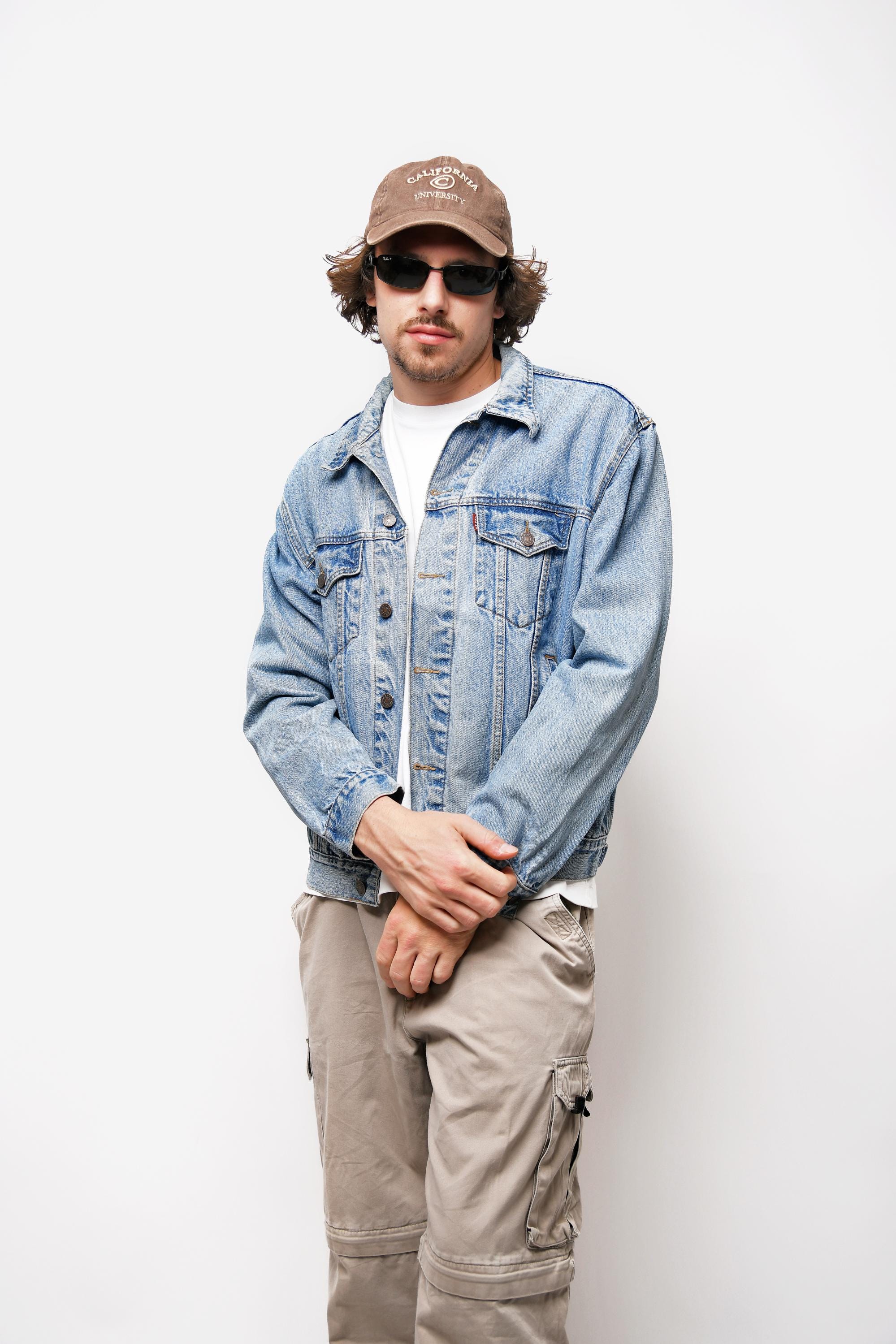90's Denim Jacket for Men | Old School Vintage Light Blue