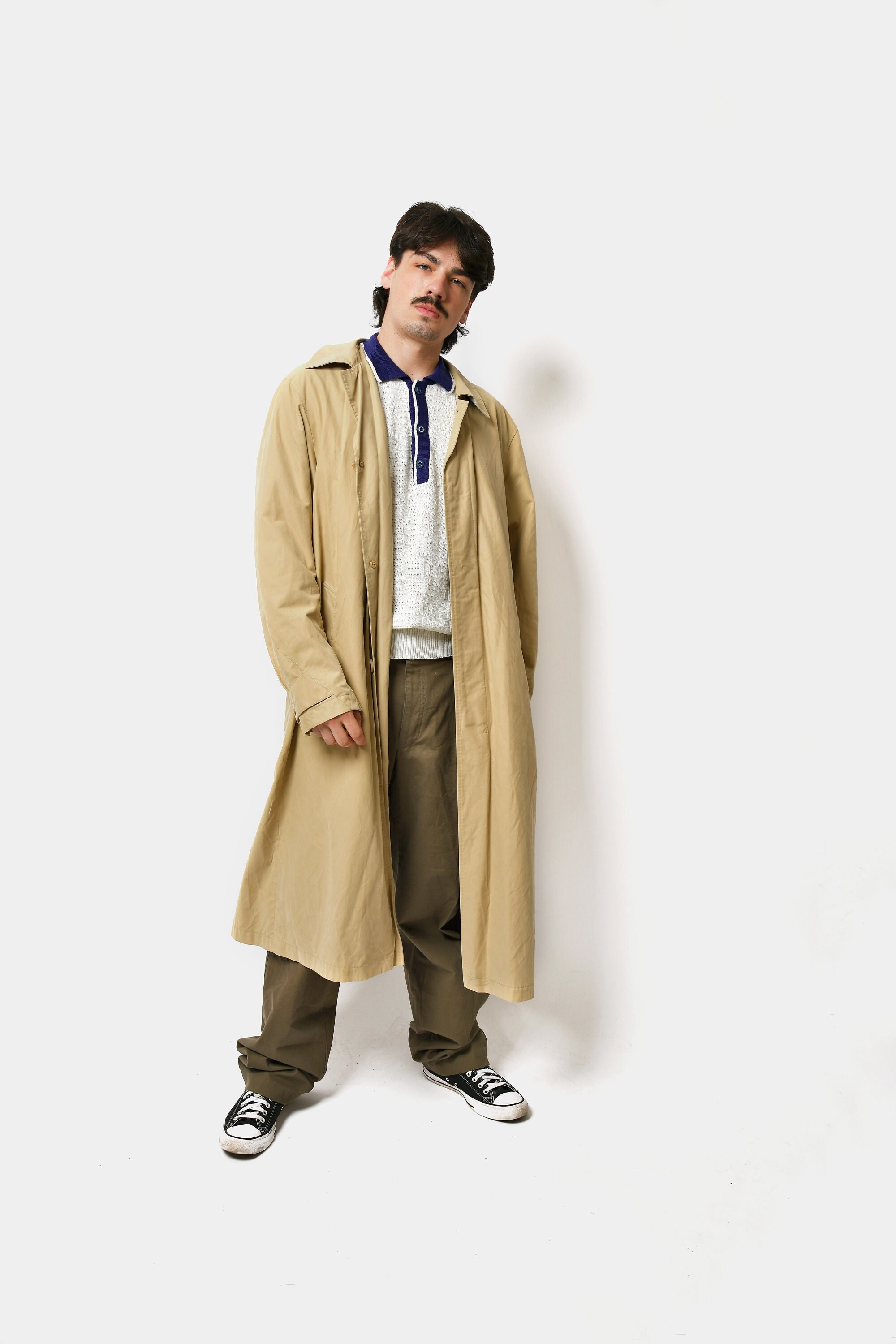 90s Retro Mac Coat Men's Beige Brown Classic Vintage 80s - Etsy