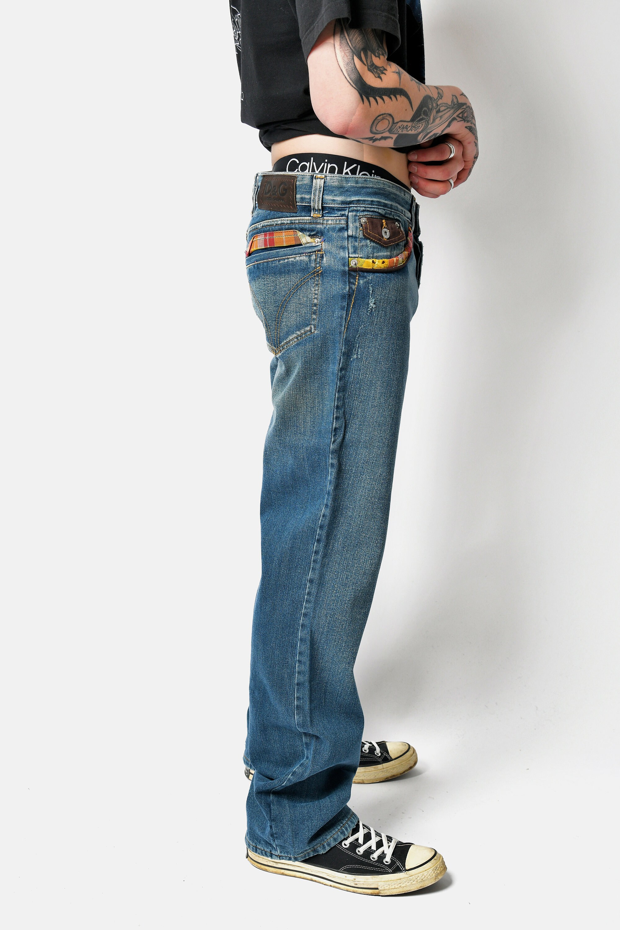 Y2K Dolce Gabbana D&G Blue Jeans | 2000s 00s Era Jeans Unisex 