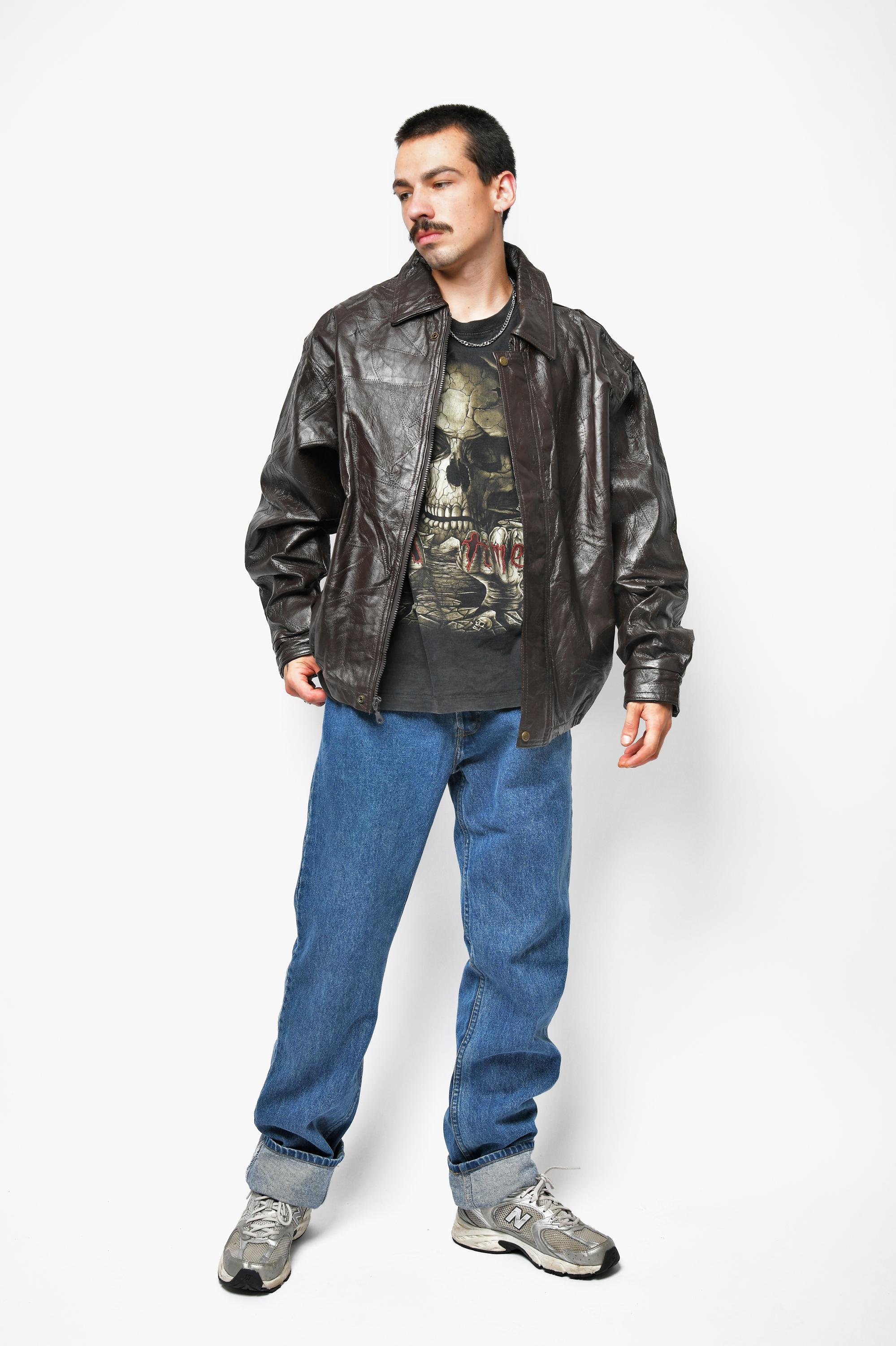 シルエット◎ 80s~90s flight leather jacket 短丈 シルエット◎ 80s~90s flight leather jacket 短丈 - ジャケット