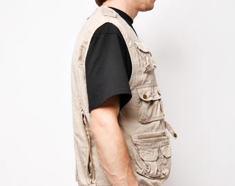 Gilet de pêche tactique pour homme - lh0923esnjakt09o - Marron - Sans