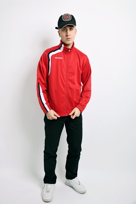 DIADORA Y2K Track Jacket in Red Colour Men's Old School - Etsy