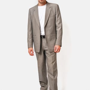 Vintage men's beige classic suit for men.