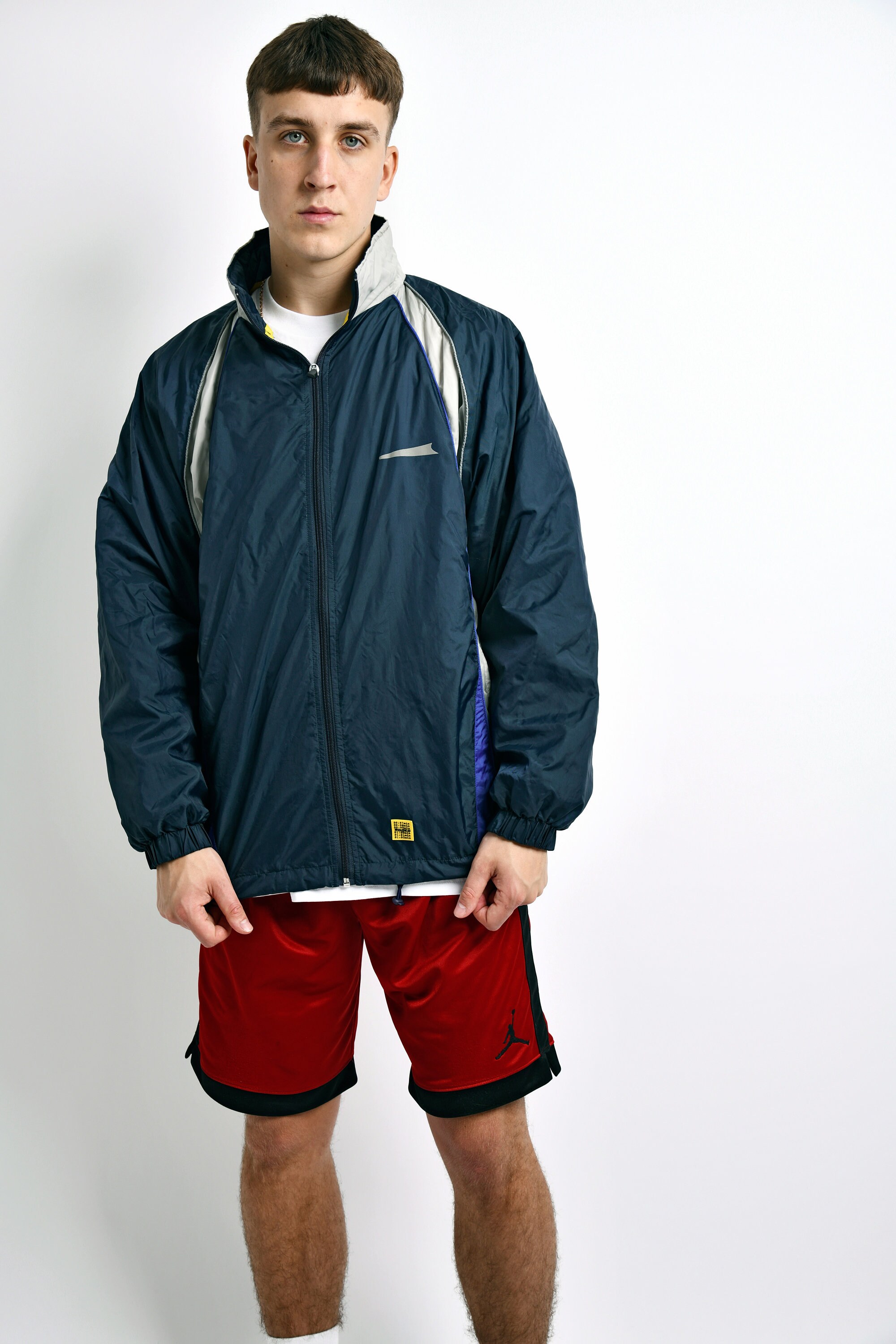 Y2K Sport Windbreaker Navy Blue Men's 