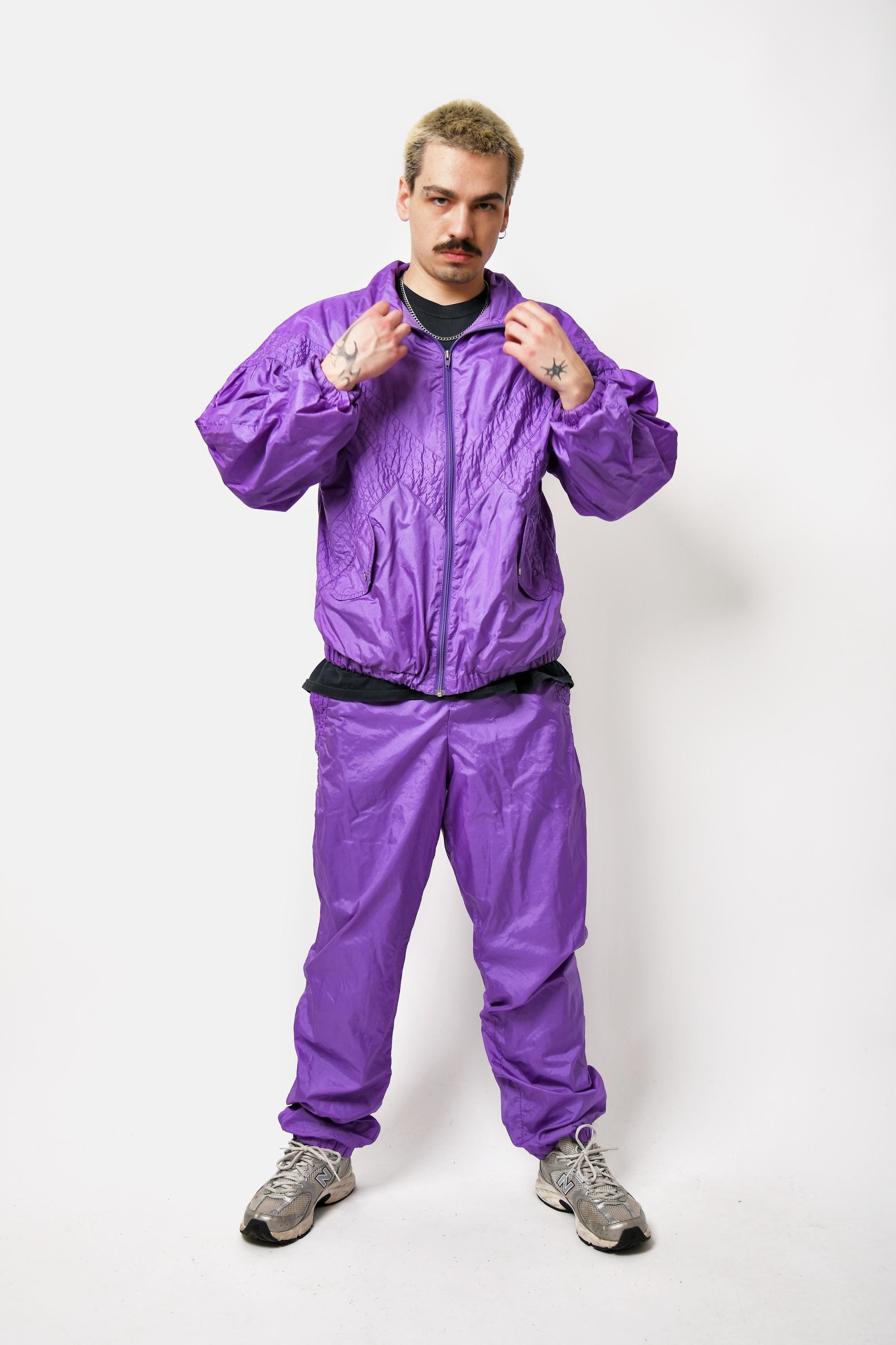 Vintage 90s Tracksuit Set in Purple Colour | Old School 80s