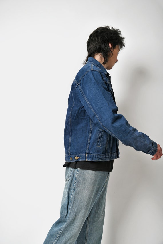 Vintage denim jacket men in dark blue wash | Old … - image 4
