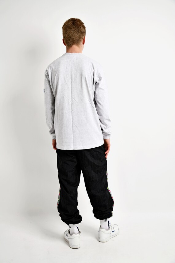ADIDAS vintage long sleeve shirt grey mens | 90s … - image 4