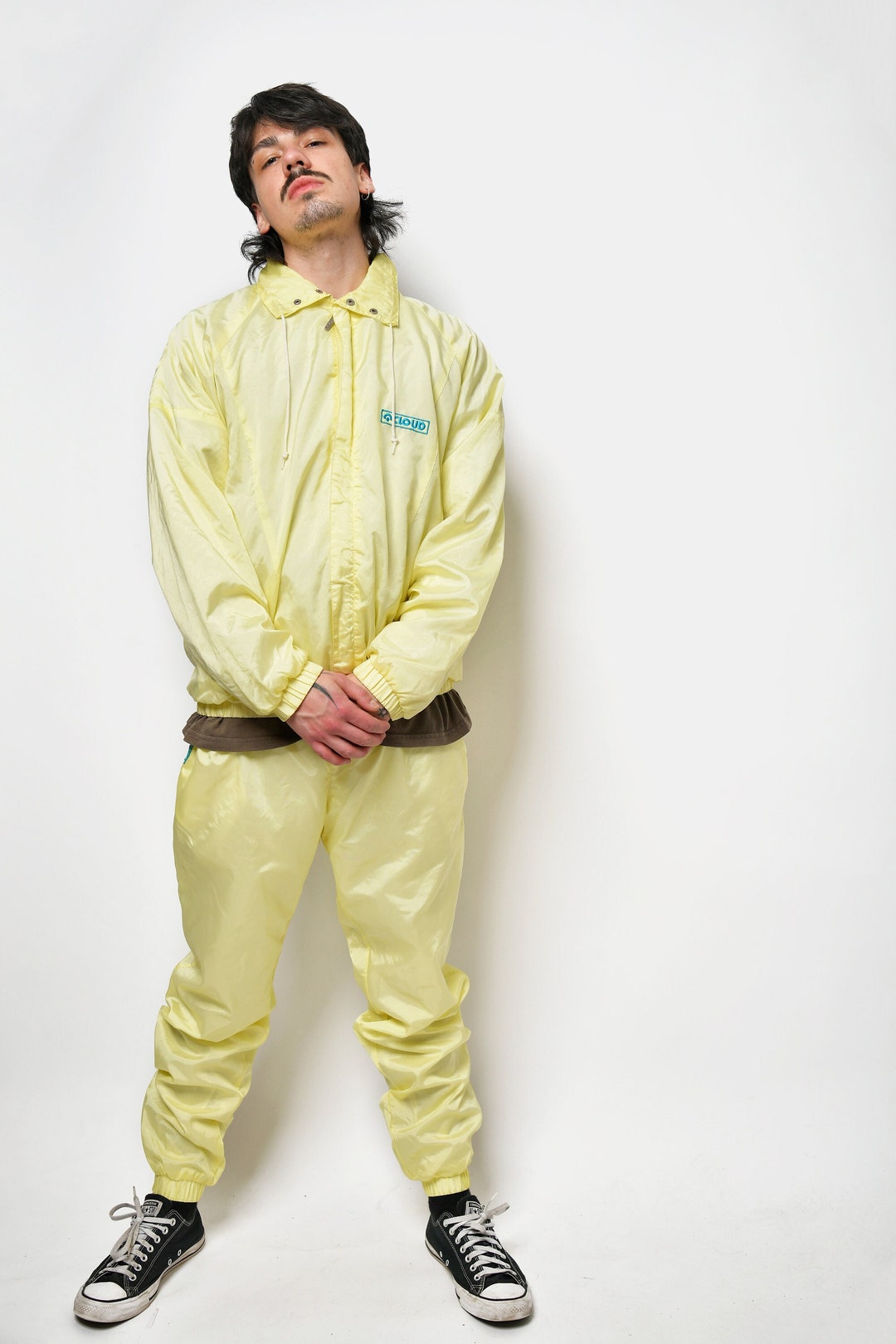 Vintage 90s Men's Tracksuit Set in Yellow Colour | Old School Rave ...