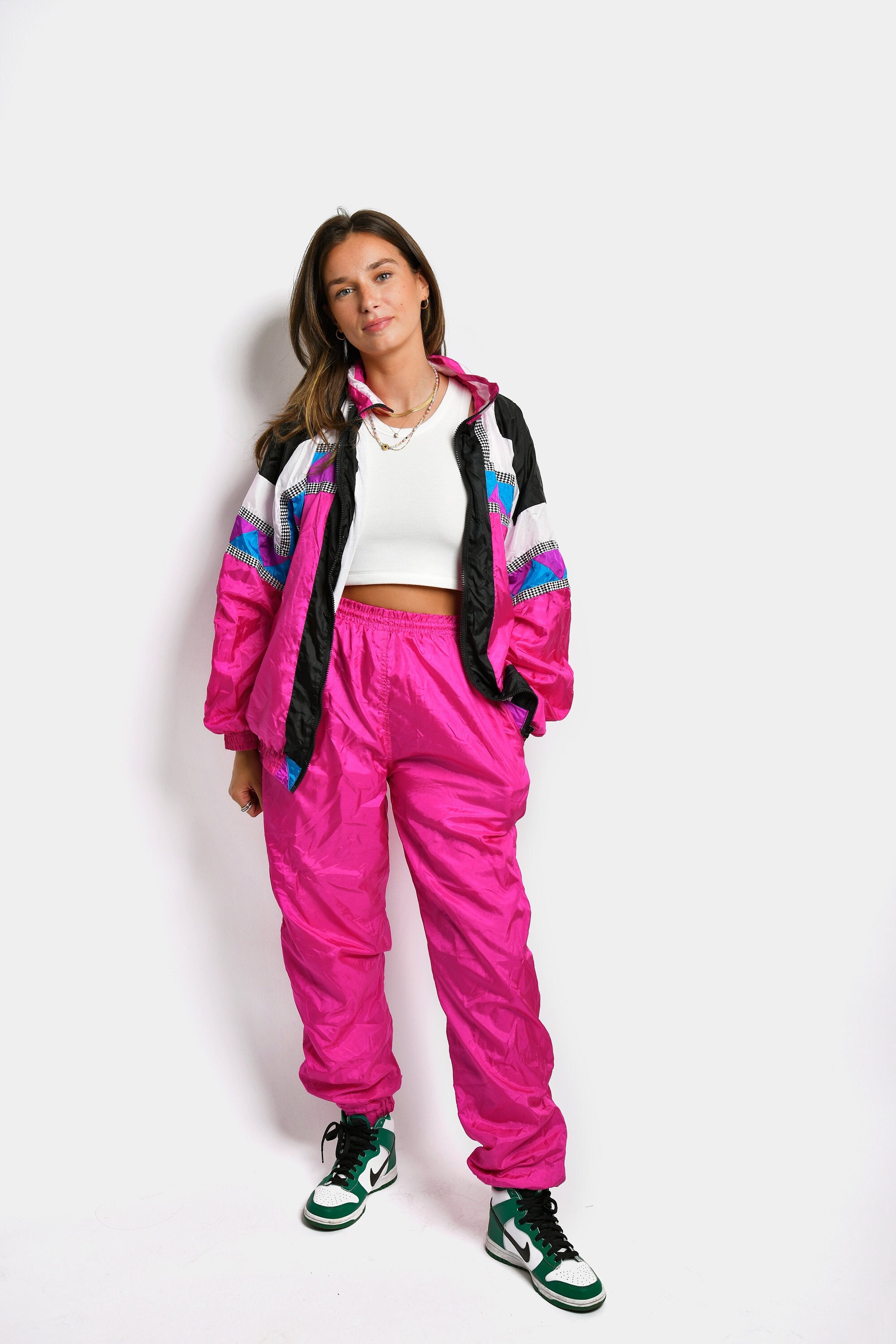 vintage ルームウェア 80s 90s Vintage 90s Tracksuit Set | Pink Colour Barbie Women's Shell