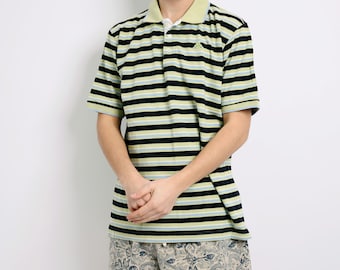 80s KAPPA ゲームシャツ セットアップ グリーン 日本製 VINTAGE KAPPA Vintage Polo Shirt Green in Stripes Mens | 90s 00s