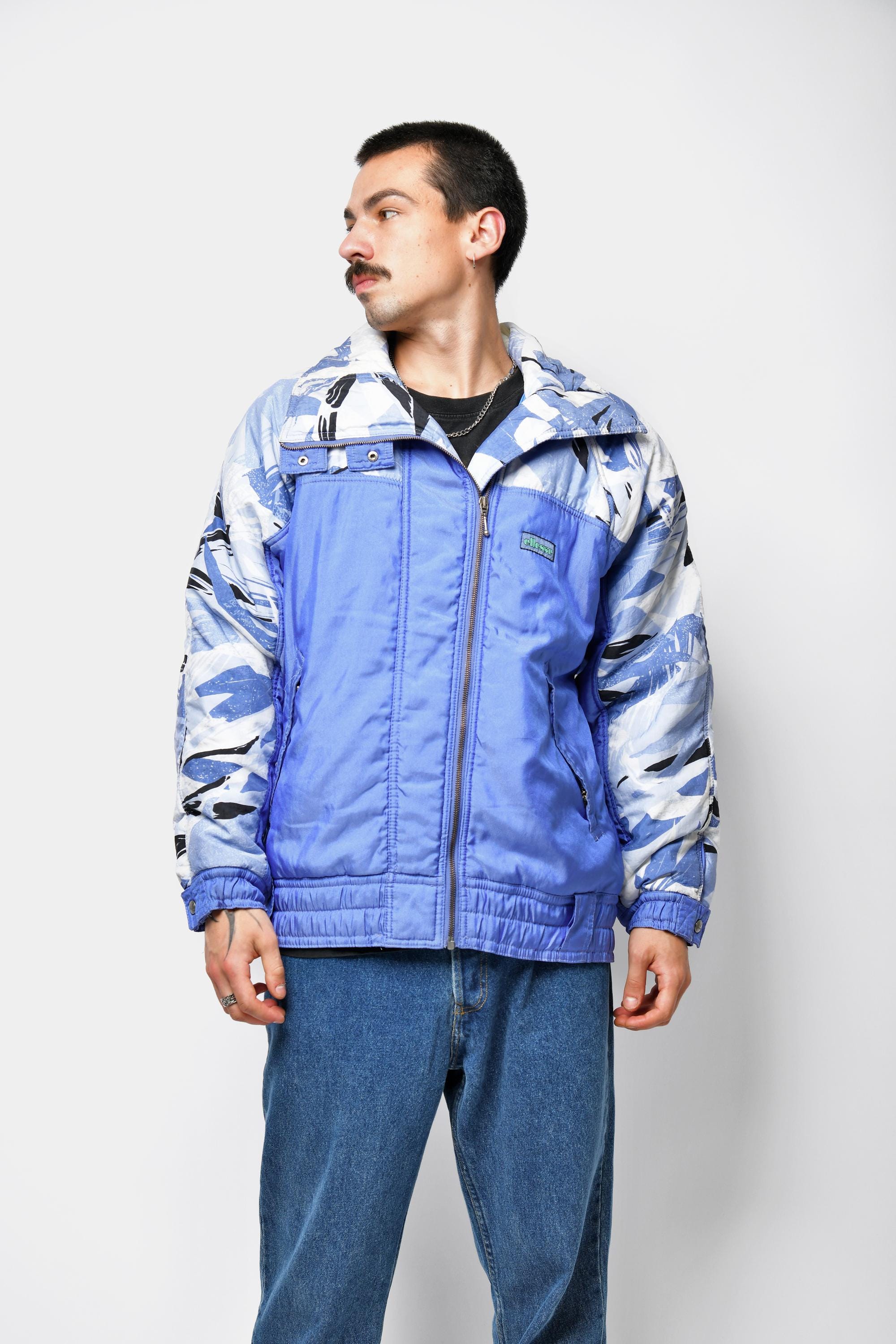 エレッセ 90年代 ヴィンテージ スキージャケット メンズ ブルーカラー