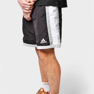 ADIDAS vintage mens black sport shorts | Vintage Old School Y2K training shorts | Summer running jogging gym shorts | Size Large L