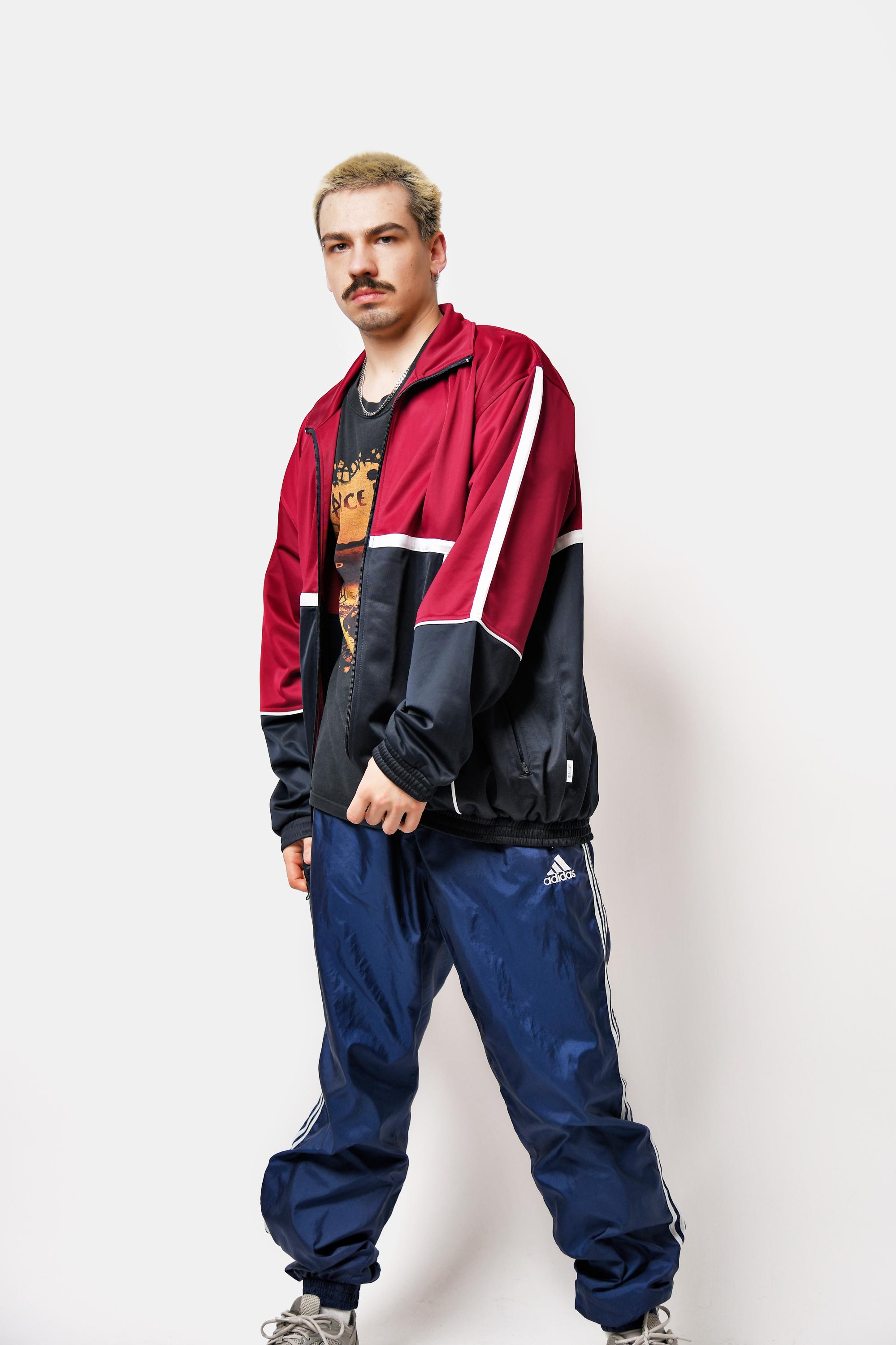 Y2K Sports Jacket Red Black Colour | Men