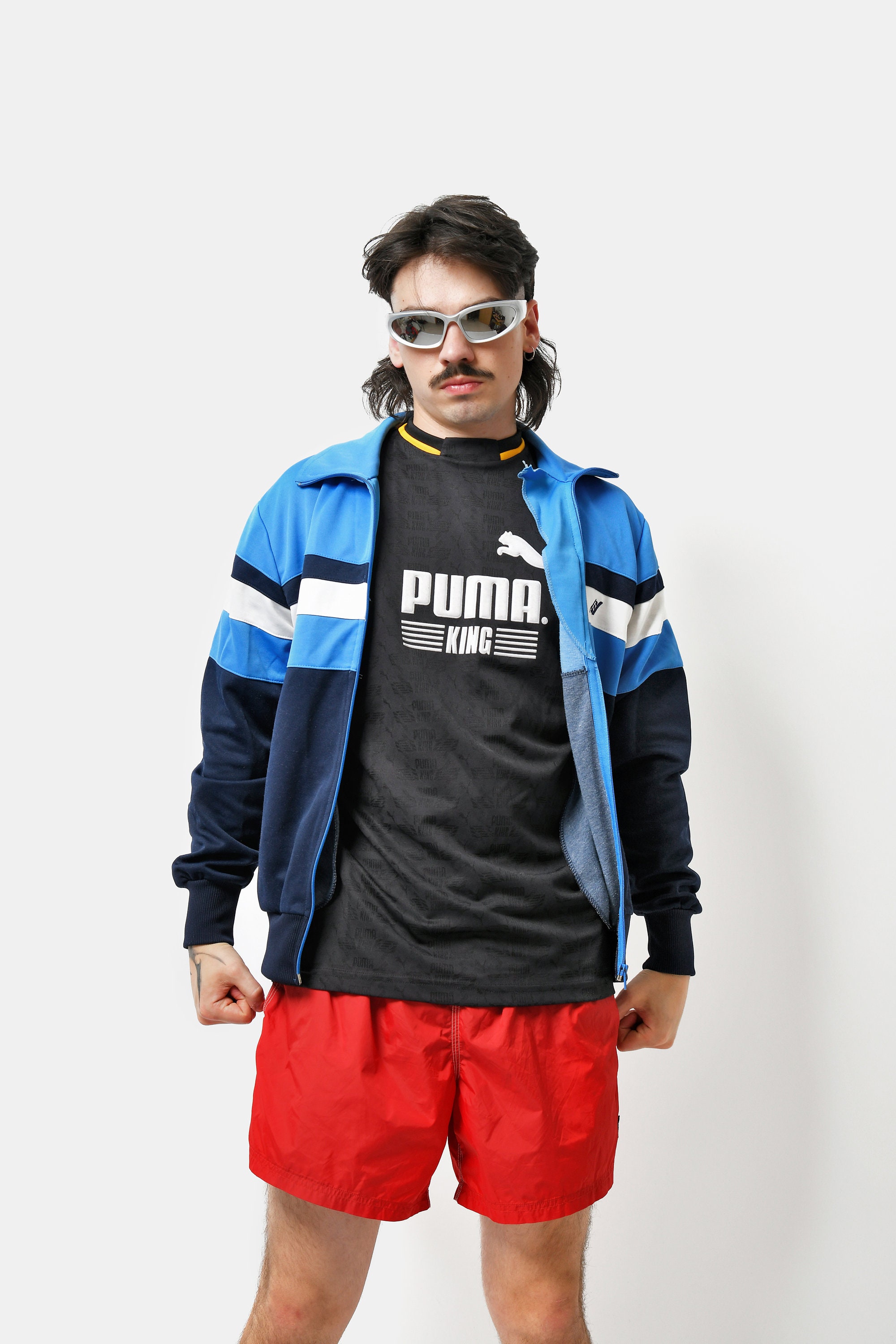 80's”ADIDAS”EURO VINTAGE stand neck track jacket | ayne