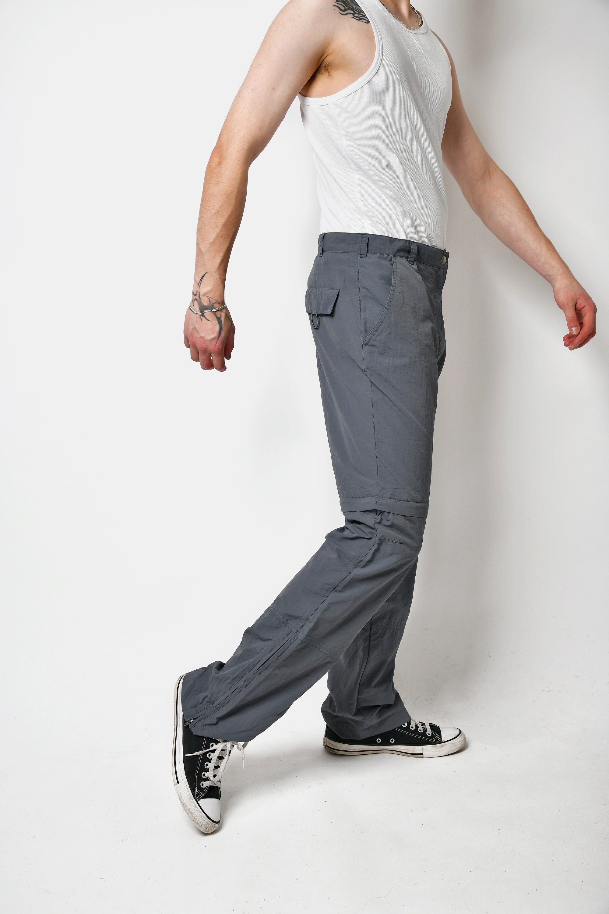 satisfy / ピースシェル デニム転写ランニングショーツ Mサイズ ハイ