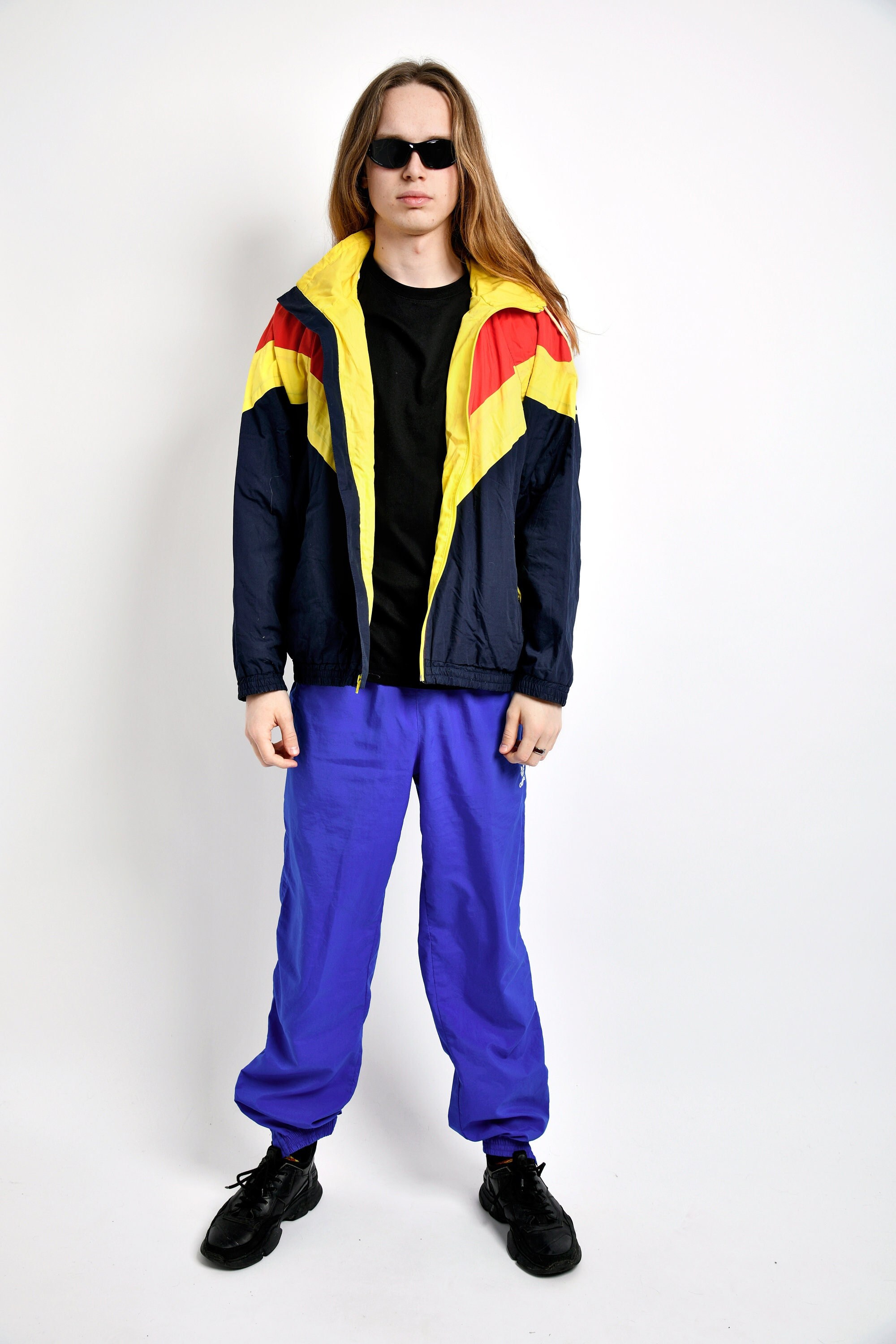 80s Vintage Multi Colour Block Jacket 