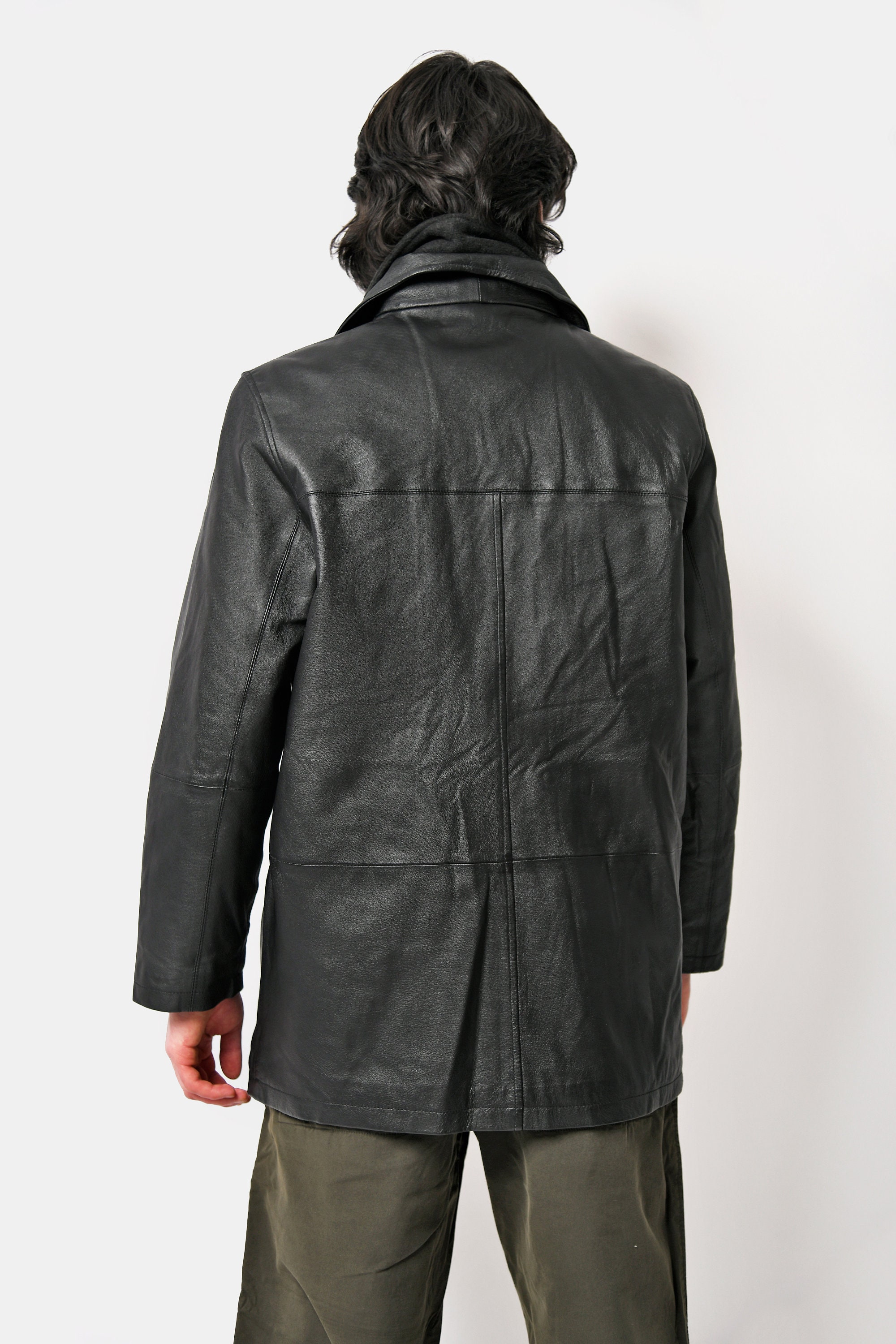 Vintage Leather Jacket for Men | Men's Y2K 90s Zip up Jacket Vintage Leather Jacket for Men | Men's Y2K 90s Zip up Jacket