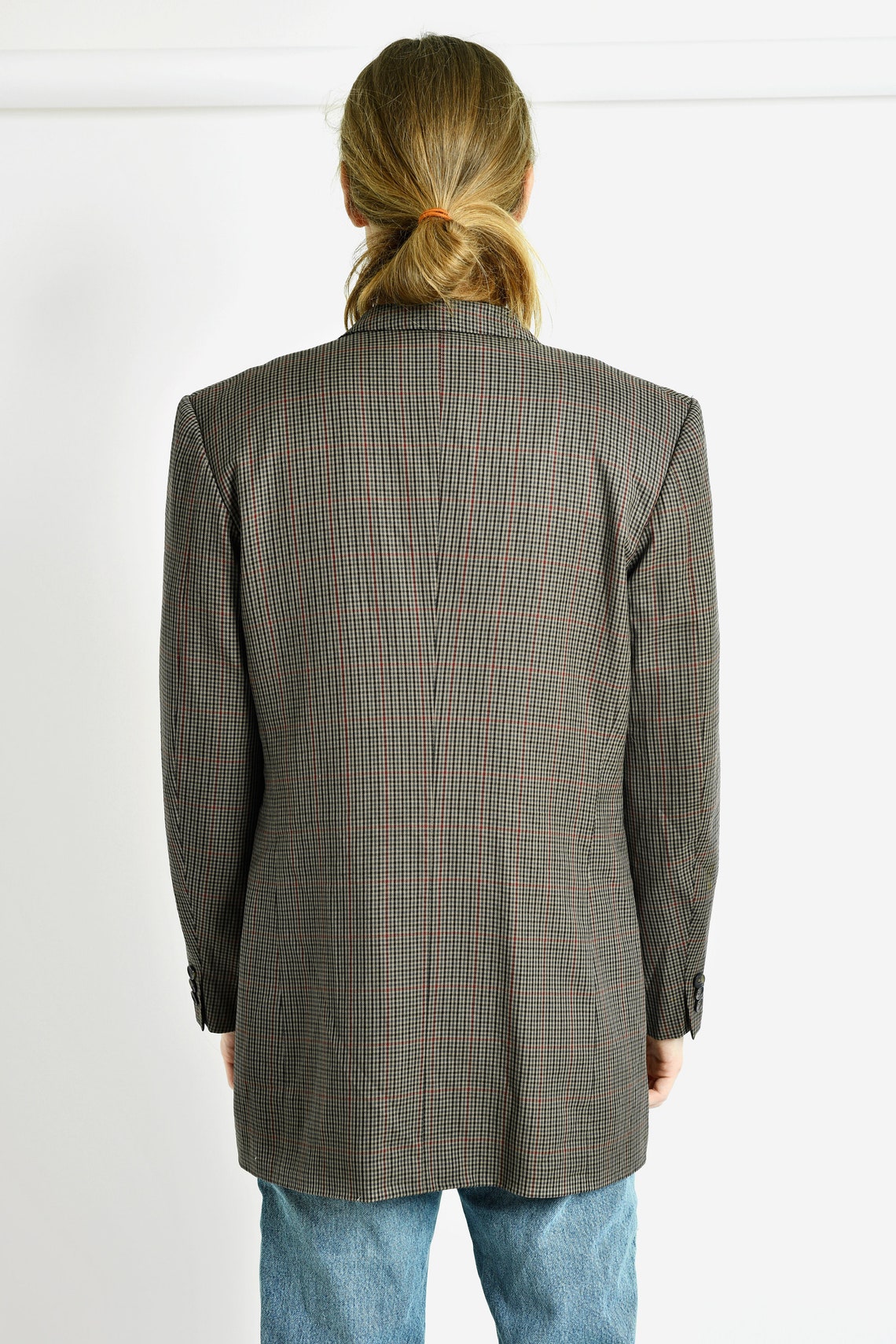 Vintage Oversized Blazer | Beige Brown 90s Sport Coat (Size L), foto 3 di 5