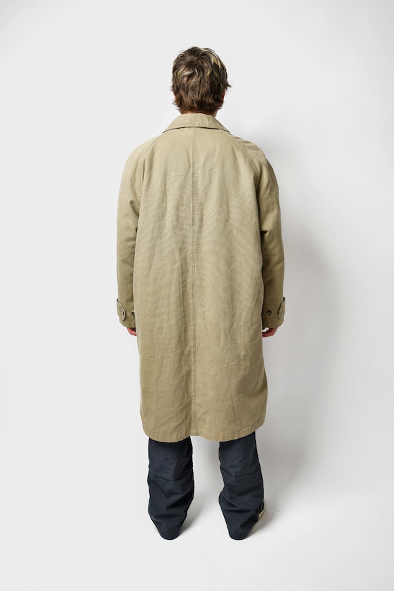80s retro detective trench coat men's beige | Fal… - image 4