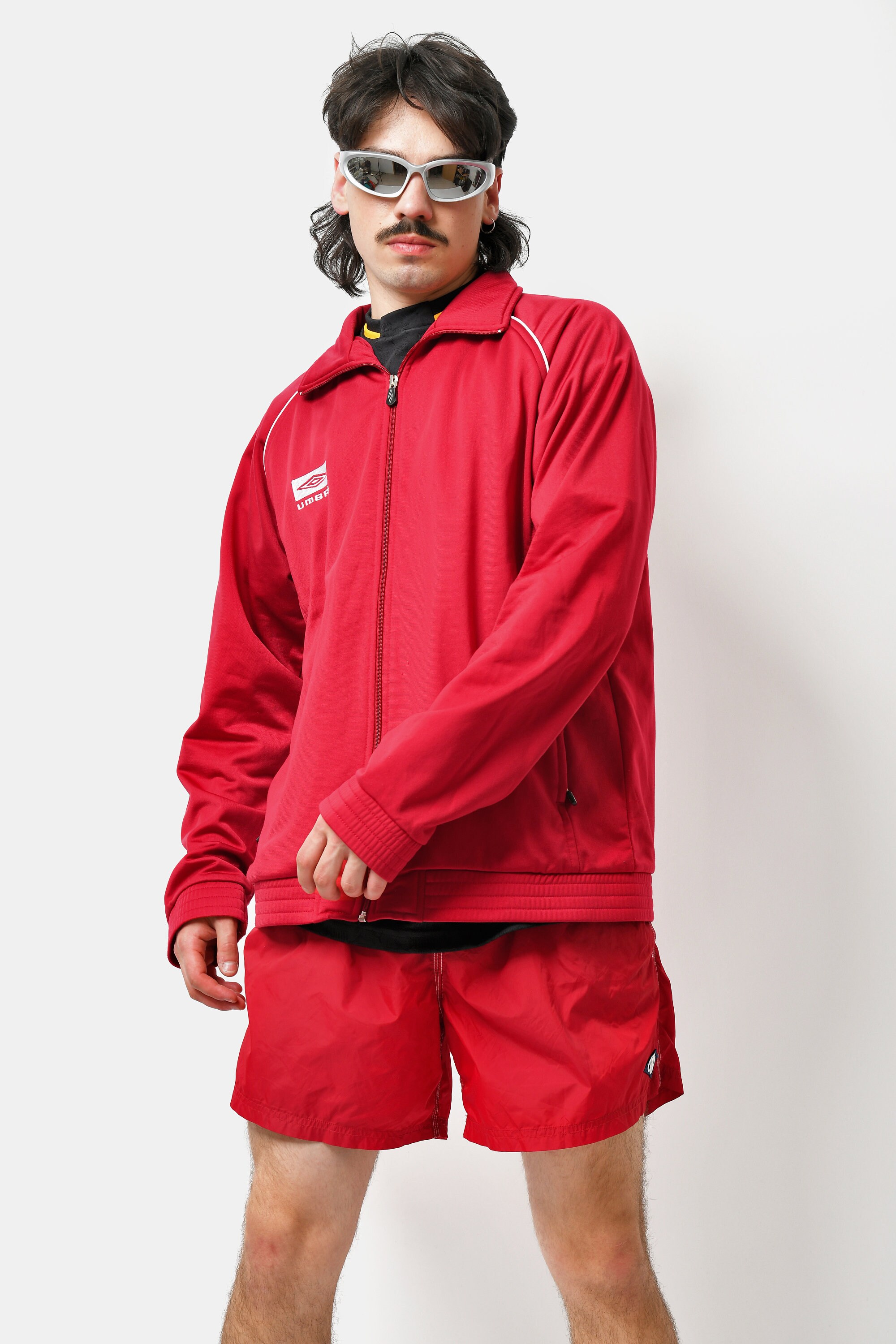 Vintage Y2K UMBRO Sport Jacket Mens Red Colour | Men's 00s 2000s