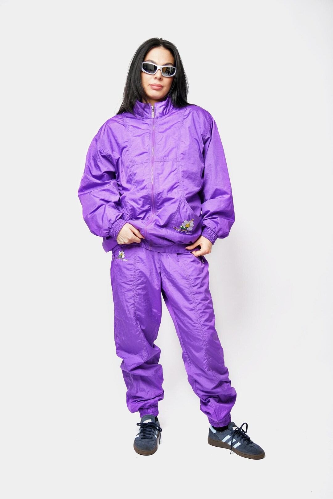 Shell Tracksuit 80s Vintage 80s Tracksuit Set Purple Women by HEAD | Festival Retro ...