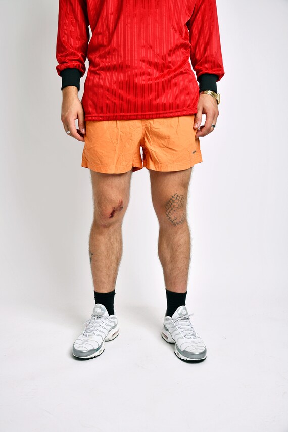 REEBOK 90s Orange Shorts Mens Old 