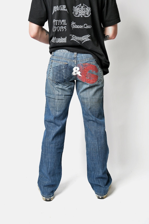 Y2K Dolce Gabbana D&G Blue Jeans With Big Back Logo 2000s 00s Era Jeans for Men Vintage Deadstock Jeans XS/S Size - Etsy Y2K Dolce Gabbana D&G Blue Jeans With Big Back Logo 2000s 00s Era Jeans for Men Vintage Deadstock Jeans XS/S Size - Etsy