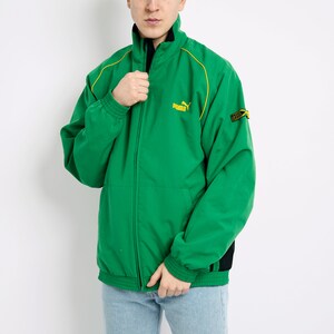 PUMA Jamaica giacca a vento vintage verde Retro anni 90 giacca da pista uomo shell tuta top Y2K 2000s cappotto sportivo vento leggero Medio M Etsy Italia