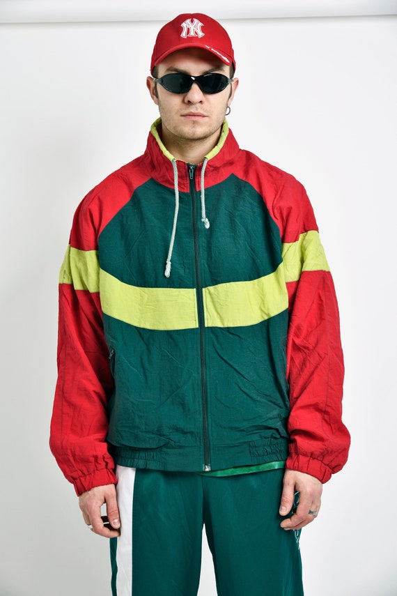 80s Vintage Multi Colour Block Jacket 