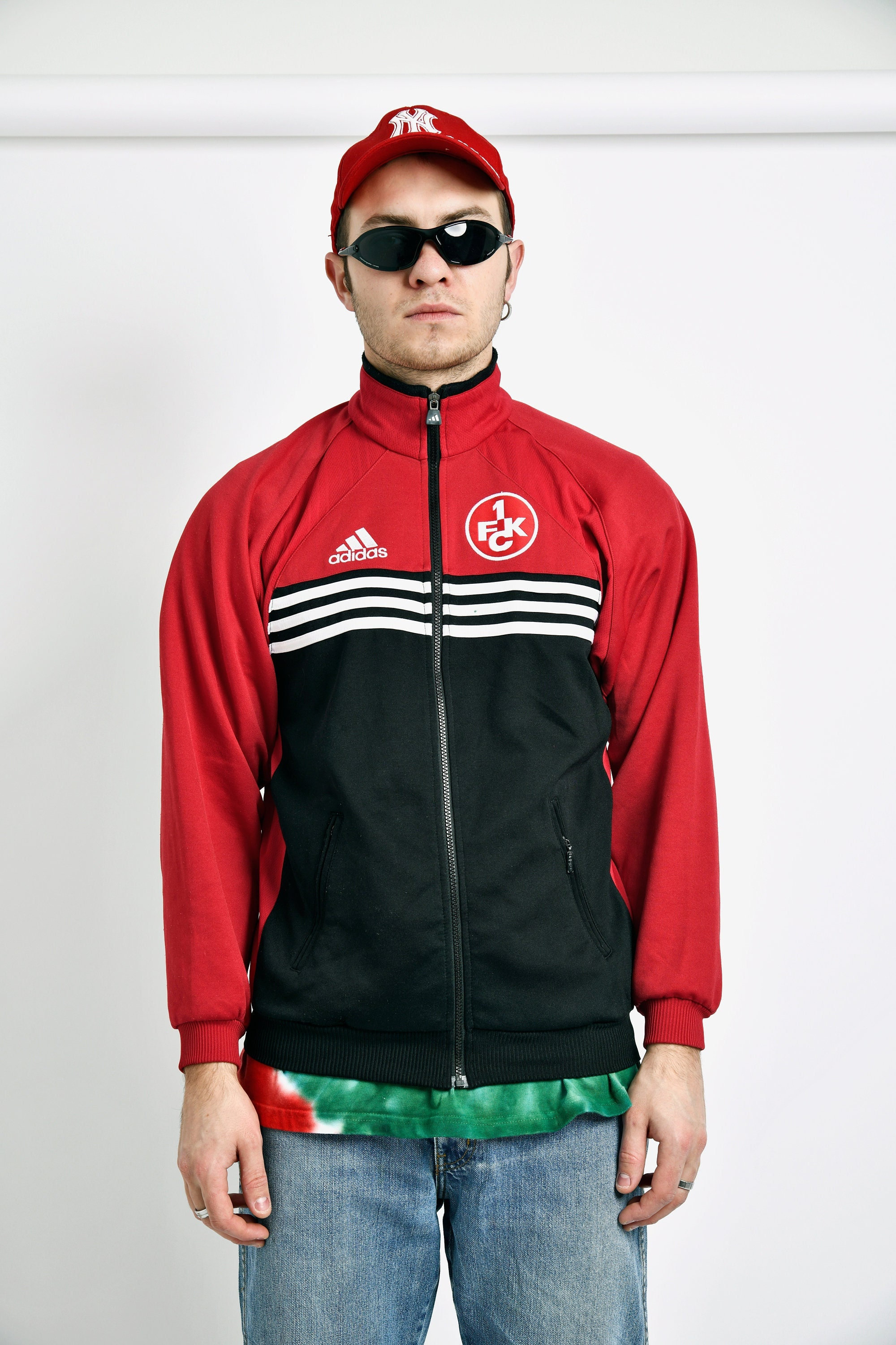 ADIDAS Vintage 90s Red Black Track Jacket Mens Old School - Etsy