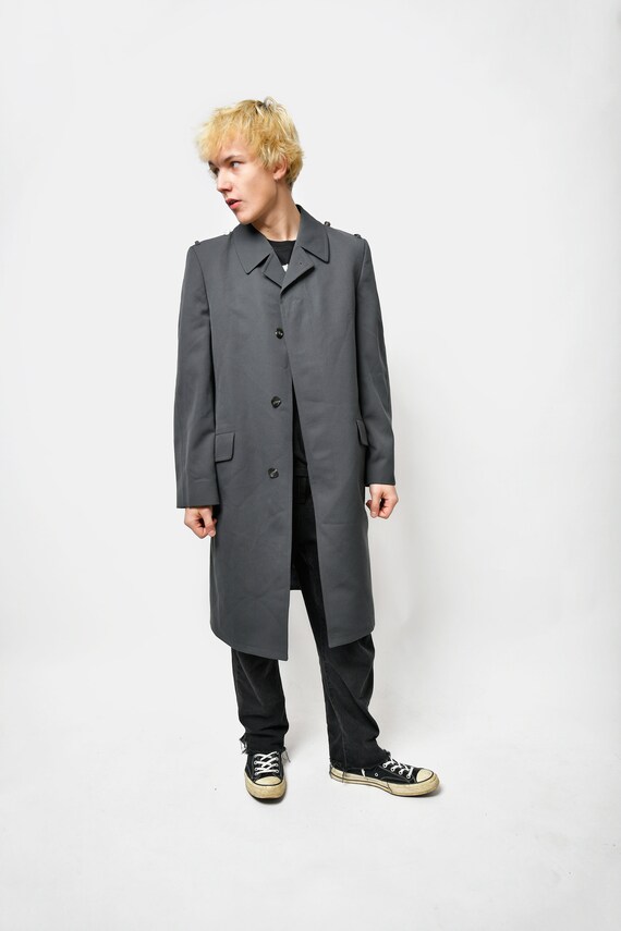 ジャケット・アウター vintage military grey trench coat sullen Vintage Military Army Trench Coat Dark Grey | Spring