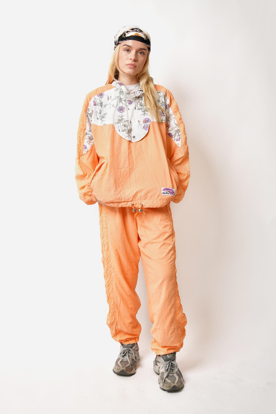 Ellesse Costume coquillage années 80 orange pour femme