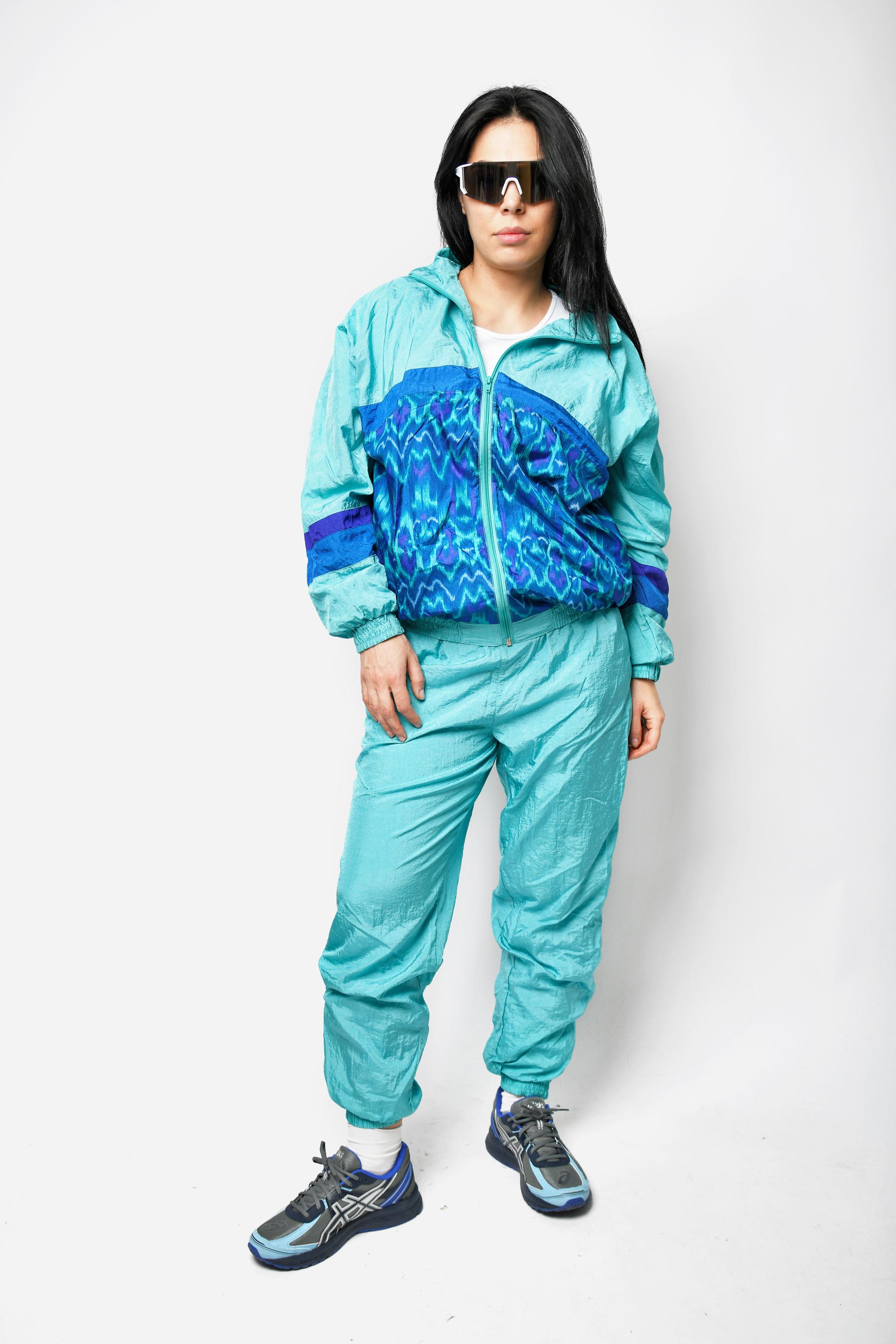 Vintage Tracksuit Festival Set Sky Blue Colour Women's
