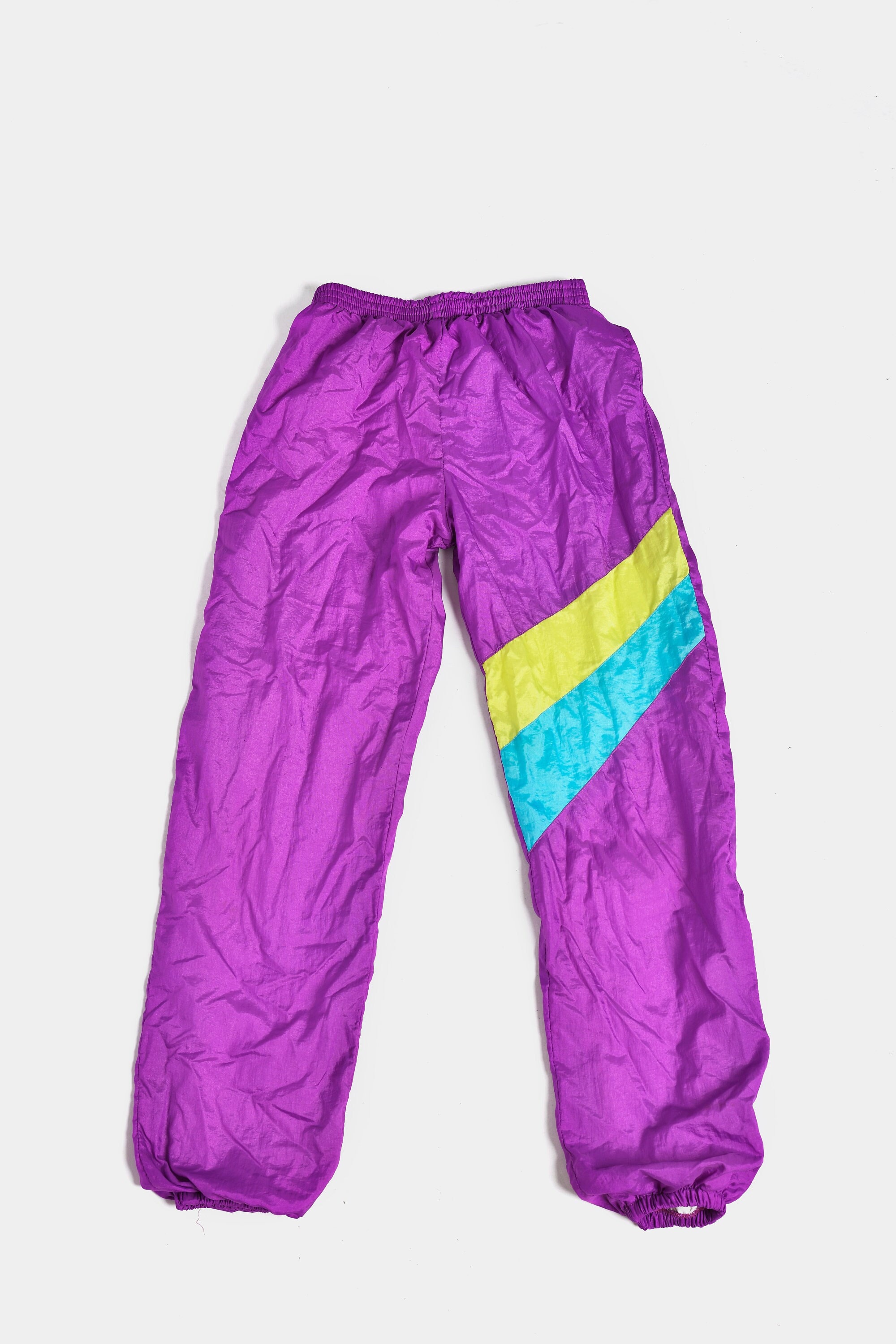 Pink Pants Neon Colors Women Track Pants Vintage 80s Windbreaker Pants  Running Trousers Sporty Athletic Gym Workout Elastic Waist Large Size -   Canada