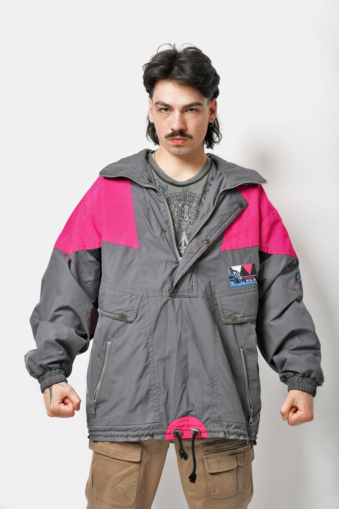 トップス 90s 00s normcore velour jersey jacket Nike Jacket L 90s 00s Y2k Big Logo Swoosh Athletic