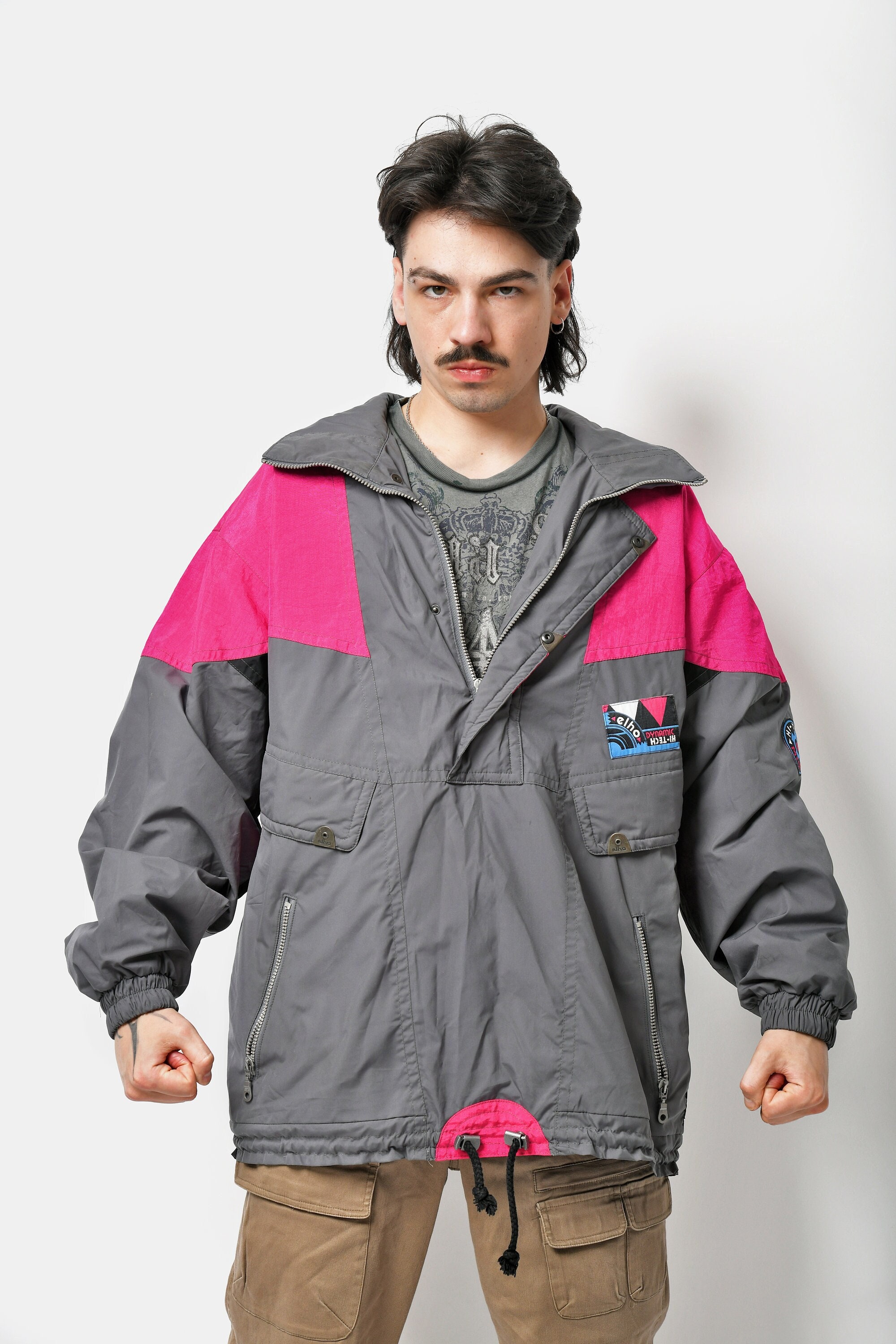 【ROMANTIC CROWN】24FW★ OLD SCHOOL WINDBREAKER OLD SCHOOL WINDBREAKER - ROMANTIC CROWN | 60% - Asian