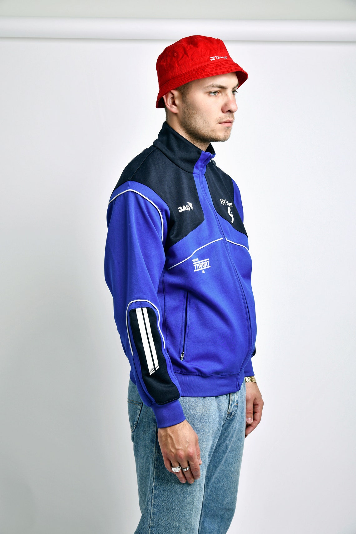 Old School track jacket blue Men's vintage 2000s Y2K | Etsy