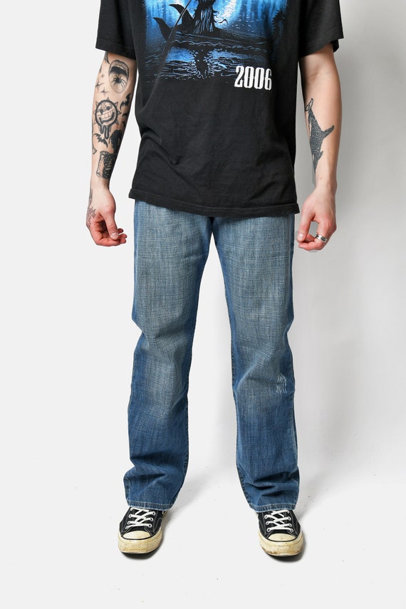 Y2K Dolce Gabbana D&G Blue Jeans With Big Back Logo | 2000s Y2K Dolce Gabbana D&G Blue Jeans With Big Back Logo | 2000s
