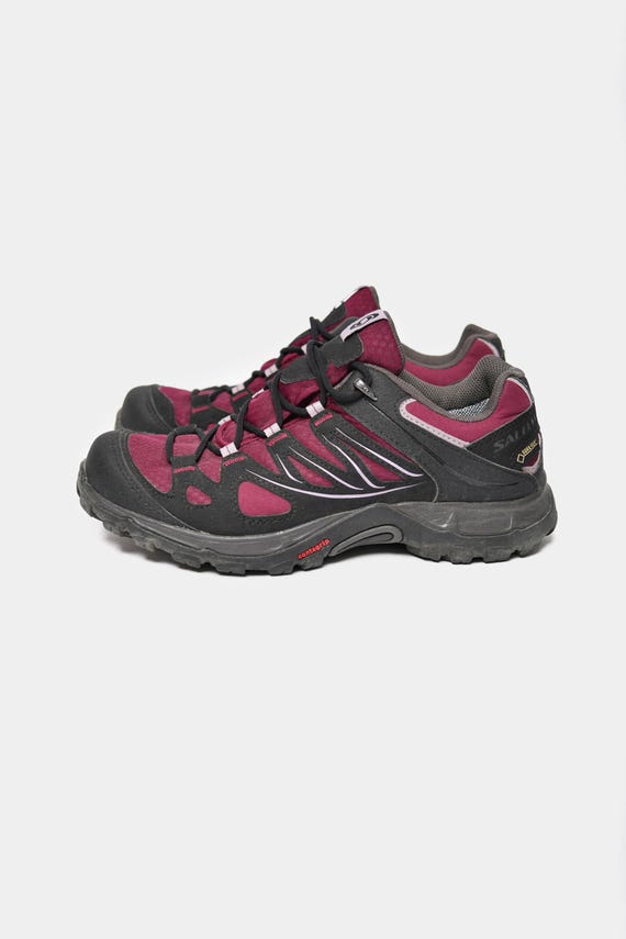 Salomon Ellipse GTX W Hiking Shoes for Women Black Burgundy Purple