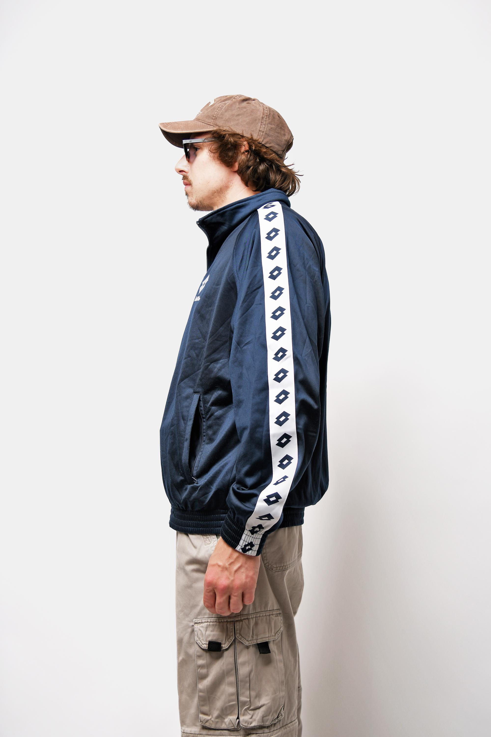 90s Lotto Vintage Track Jacket Mens Navy Blue | 90s Y2K